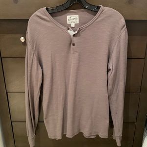 Lucky Brand Men's Venice Burnout Notch Neck Long sleeve Shirt in size Medium